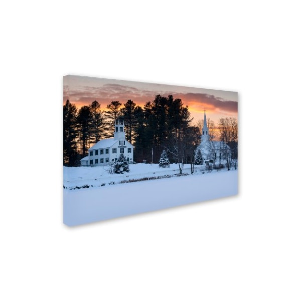 Michael Blanchette Photography 'Winter Sunset' Canvas Art,30x47